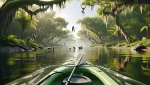 A Wild Splash: Monkeys Interrupt a Peaceful Kayak Adventure in Florida