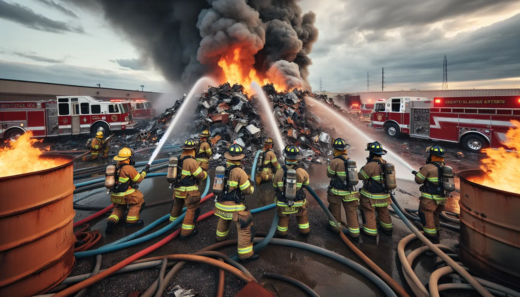 Firefighters Battle Intense Blaze at Florida Scrapyard: A Community and Safety Challenge