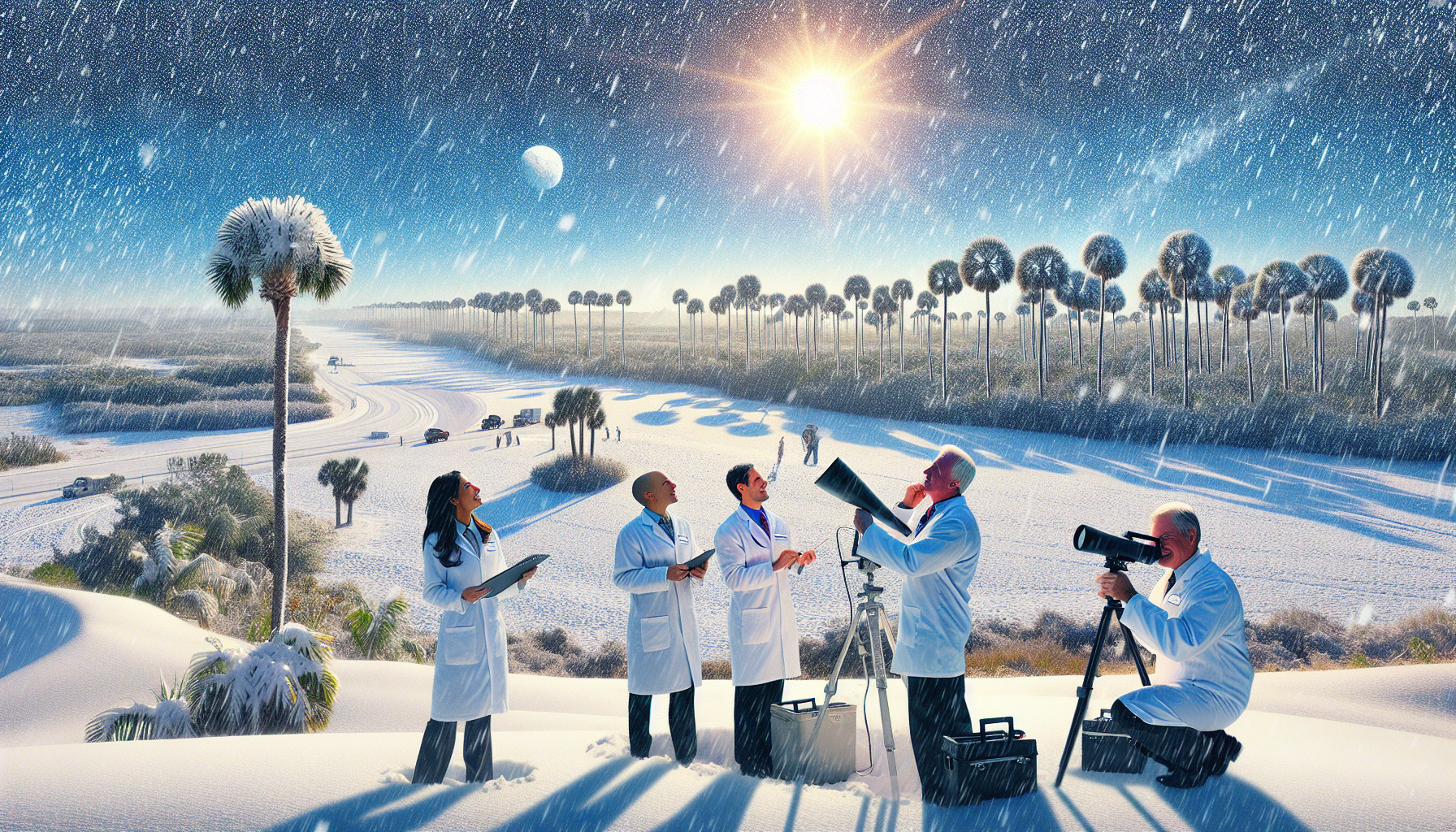 Rare Snowfall at Florida Border: Nature's Unexpected Visit