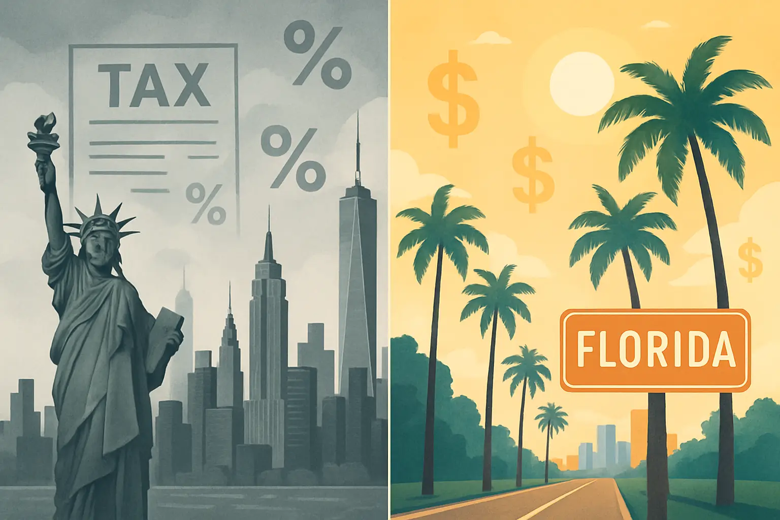 The Tax Exodus: Why High Earners Are Fleeing New York for Florida