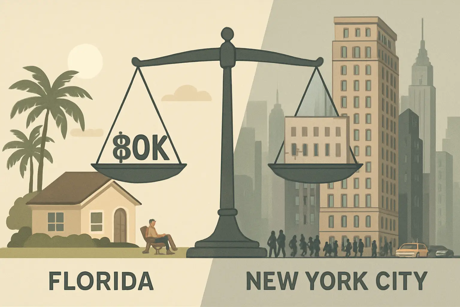 $80K in Florida vs. NYC: The Real Cost of Living in Progressive Cities